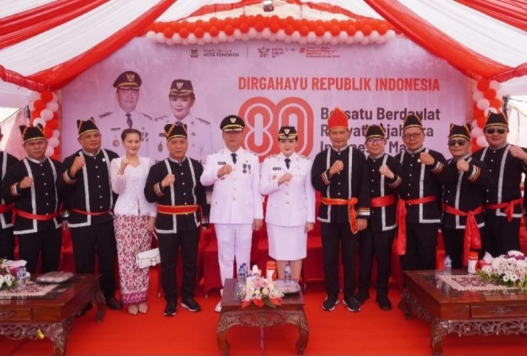 Ketua DPRD Tomohon Baca Teks Proklamasi, 11 Legislator Ikut Upacara HUT ke-80 RI 