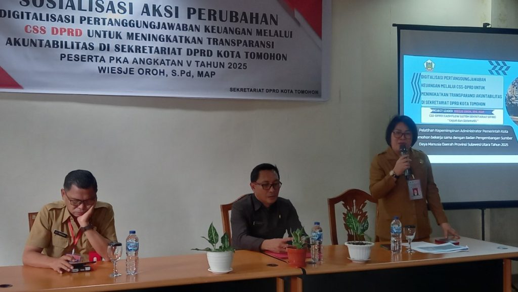 Sekretariat DPRD Tomohon Sosialisasikan Digitalisasi Pertangungjawaban Keuangan melalui Cashflow System