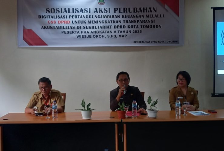 Sekretariat DPRD Tomohon Sosialisasikan Digitalisasi Pertangungjawaban Keuangan melalui Cashflow System 