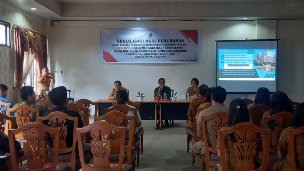 Sekretariat DPRD Tomohon Sosialisasikan Digitalisasi Pertangungjawaban Keuangan melalui Cashflow System