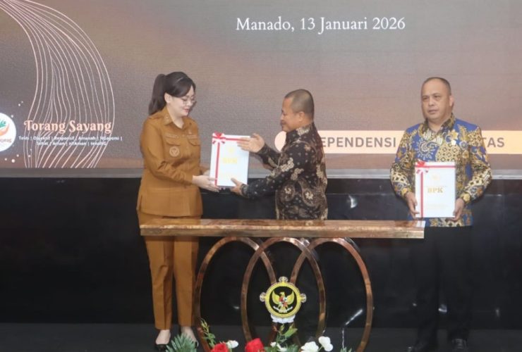 Wawali Tomohon Sendy Rumajar Terima LHP Kinerja dan PDTT dari BPK Sulut