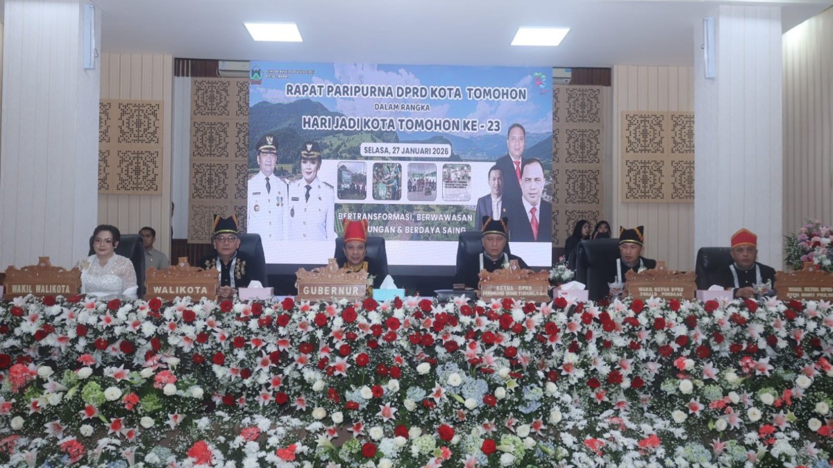 DPRD Gelar Rapat Paripurna Hari Jadi ke-23 Kota Tomohon 