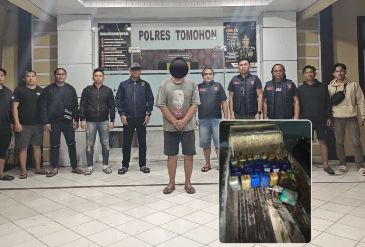 Polres Tomohon Ringkus Terduga Pelaku Penimbunan Solar Subsidi, 645 Liter Disita 